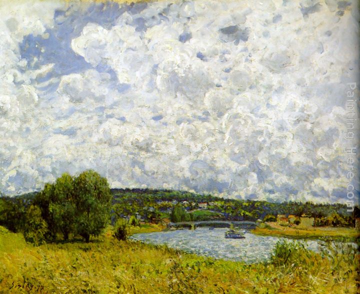 The Seine at Suresnes painting - Alfred Sisley The Seine at Suresnes art painting
